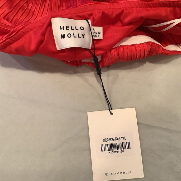 NEW Hello Molly Dress Size Large Red Strapless Long Chase The Blues Wedding - Picture 16 of 16